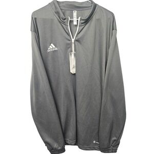 Adidas Mens Entrada 22 Training Top Quarter Zip Grey H57546 Size 2XL NWT